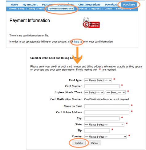 Billing & Payment Information .